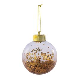 Bola Transparente Com Bolas Ouro