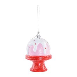 ENFEITE BOLA ROSA / BRANCO / VERMELHO