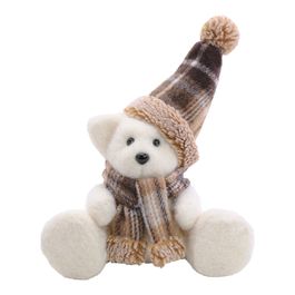 Urso Decorativo Branco/Bege