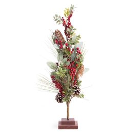 TOPIARIA COM BASE VERDE / VERMELHO