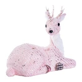 Rena Deitada Com Glitter Rosa