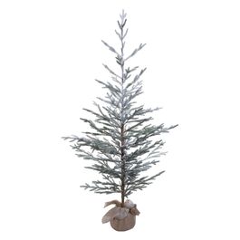 MINI ARVORE DE NATAL COM BASE VERDE / MARROM