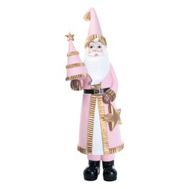 NOEL DECORATIVO ROSA / DOURADO / BRANCO
