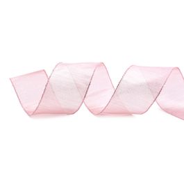 Fita Lisa Com Fios Metalizados Rose Gold