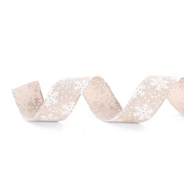 Fita Floco De Neve Branco/Bege