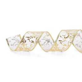Fita Voal Arabesco Ouro