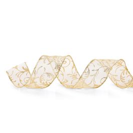 Fita Voal Arabesco Ouro