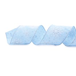 Fita Aramada Floco Azul/Branco