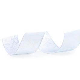 Fita Floco De Neve Azul Claro/Branco