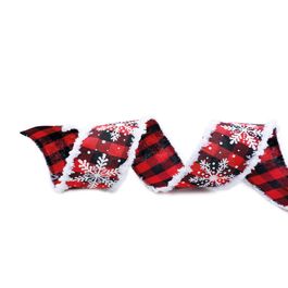 Fita Floco De Neve Vermelho/Preto