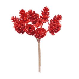 PICK DECORATIVO COM PINHAS VERMELHO
