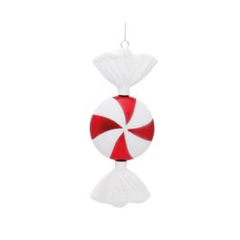 ENFEITE BALA VERMELHO / BRANCO