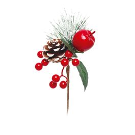 GALHOS DECORATIVOS CURTO VERMELHO / VERDE ESCURO