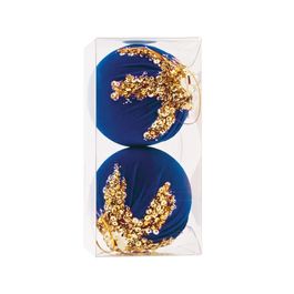 Bola Veludo Com Glitter Aza/Ouro