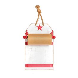 Quadro Bloco De Notas Branco Vermelho Bege