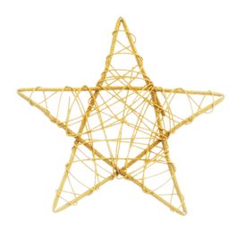 ESTRELA DECORATIVA RATTAN OURO