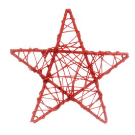ESTRELA DECORATIVA RATTAN VERMELHO