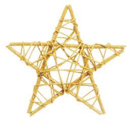 ESTRELA DECORATIVA RATTAN OURO