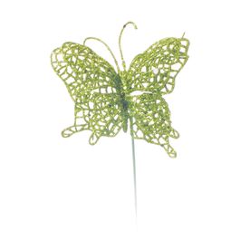 PICK DECORATIVO BORBOLETA VERDE BANDEIRA