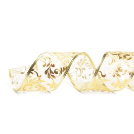 Fita Voal Arabesco Ouro