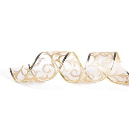 Fita Voal Arabesco Ouro