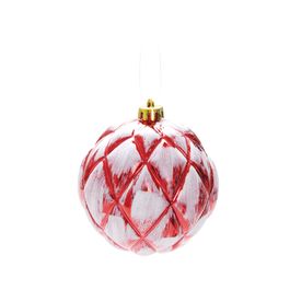 Bola Com Losango Vermelho/Branco