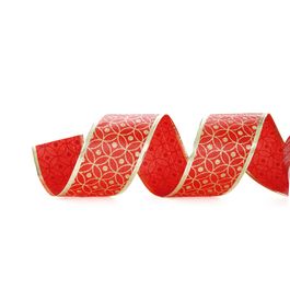 Fita Circulos Vermelho/Ouro
