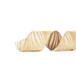 Fita Ondas Natural/Ouro