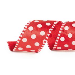 Fita Bolas Vermelho/Branco