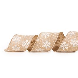 Fita Floco De Neve Natural/Branco
