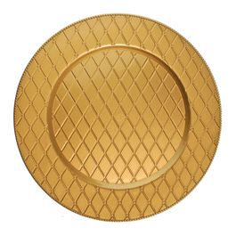 Sousplat Losangos Ouro