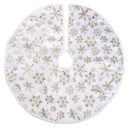 Saia De Arvore Flocos Neve Ouro Branco
