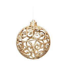 Bola Com Arabesco Vazada Ouro