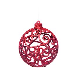 Bola Com Arabesco Vazada Vermelho