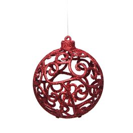 Bola Com Arabesco Vazada Vermelho