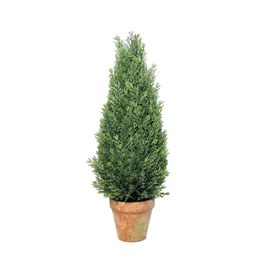 MINI ARVORE DE NATAL COM VASO VERDE ESCURO