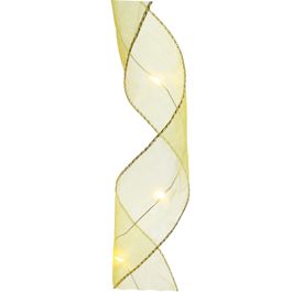 Fita Cordão Voil 20 Leds Amarelo Claro A Pilha