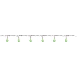 Cordao 100Leds Bola 8Funções Fio Incolor Led Verde Claro 127V