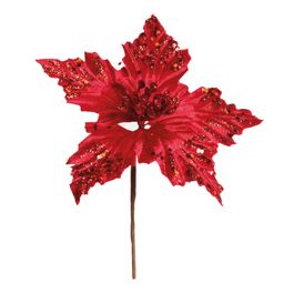 FLOR DECORATIVA CABO CURTO VERMELHO