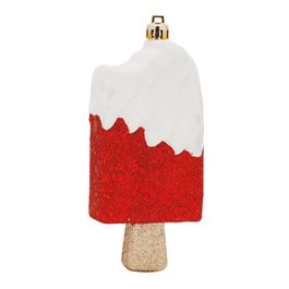 ENFEITE SORVETE VERMELHO / BRANCO