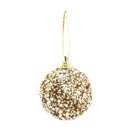 Bola De Enfeite Ouro / Branco