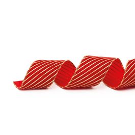 Fita Listras Vinho/Ouro