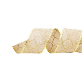 Fita Listras Cru/Ouro