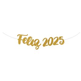 Faixa Decorativa Eva Com Glitter Feliz 2025