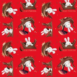 Folha Metal Contos De Páscoa Vermelho