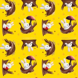 Folha Metal Contos De Páscoa Amarelo