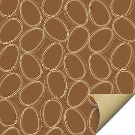 Folha Double Face Tonal Marrom E Ouro