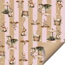 Papel Kraft Doce Páscoa Rosa