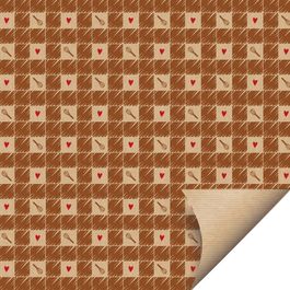 Papel Kraft Cacau Tropical Colorido