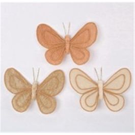 BORBOLETA DECORATIVA MARROM
